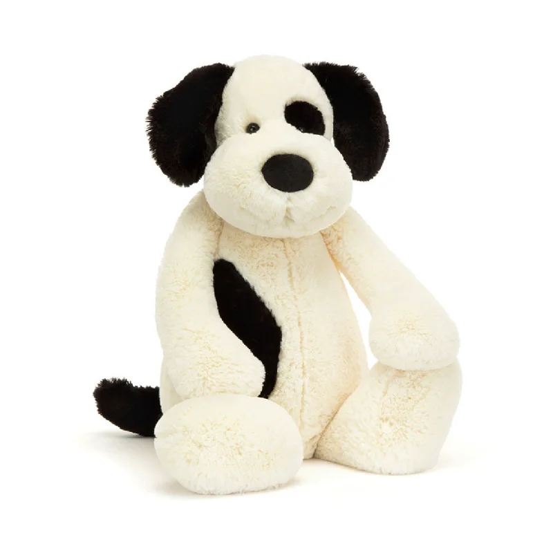 Adorable and snuggly Jellycat toysBashful Black & Cream Puppy Really Big By Jellycat