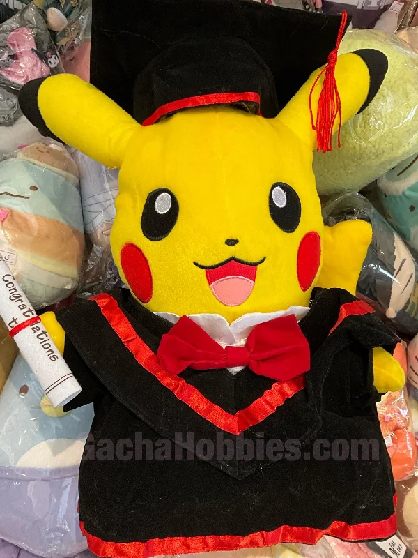 Cheerful and happy stuffed figuresCheerful and happy stuffed figuresGraduation Pokemon Pikachu Big Plush