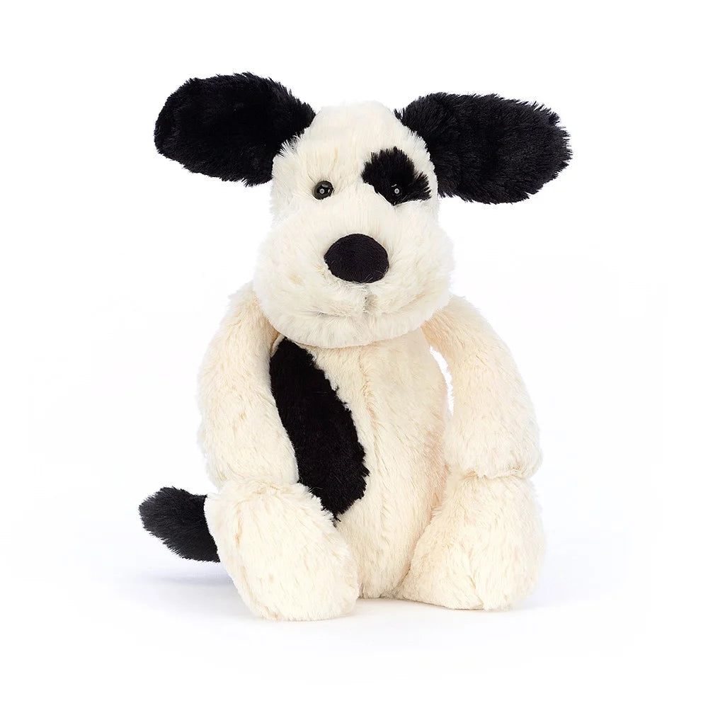 Cheerful and happy stuffed figuresCheerful and happy stuffed figuresJellycat Bashful Really Big Black & Cream Puppy