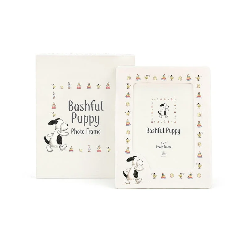 Cuddly and endearing Jellycat timeless appealJellycat London Bashful Puppy Ceramic Frame (Retired)
