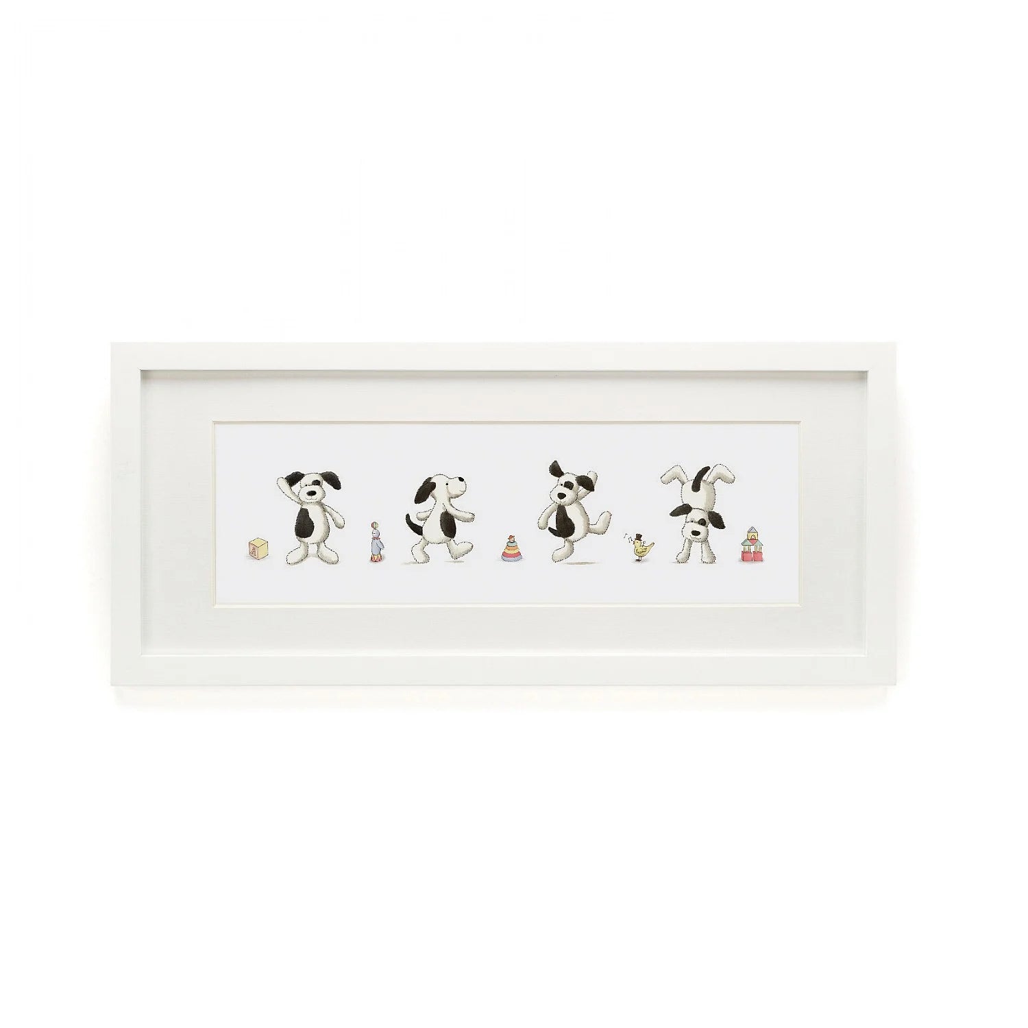 Cuddly and endearing Jellycat timeless appealJellycat London Bashful Puppy Framed Print (Retired 2022)