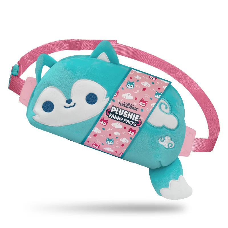 Fluffy and warm toy companionsFluffy and warm toy companionsPlushiverse Fair Weather Wolf Plushie Fanny Pack