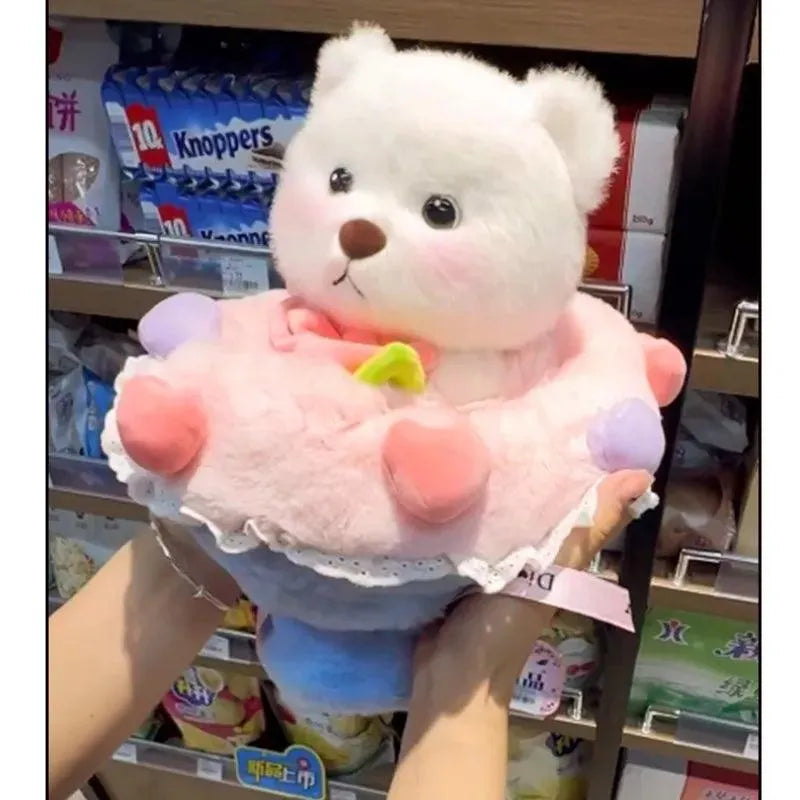 Sweet and innocent stuffed animalsSweet and innocent stuffed animals2 in 1 Romantic Bear Plush Bouquet
