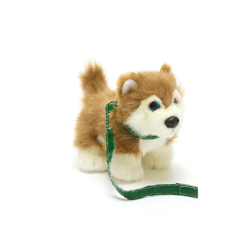 Delightful and enchanting plush friendsDelightful and enchanting plush friendsSmall Hunaja Husky with Green Collar and Lead