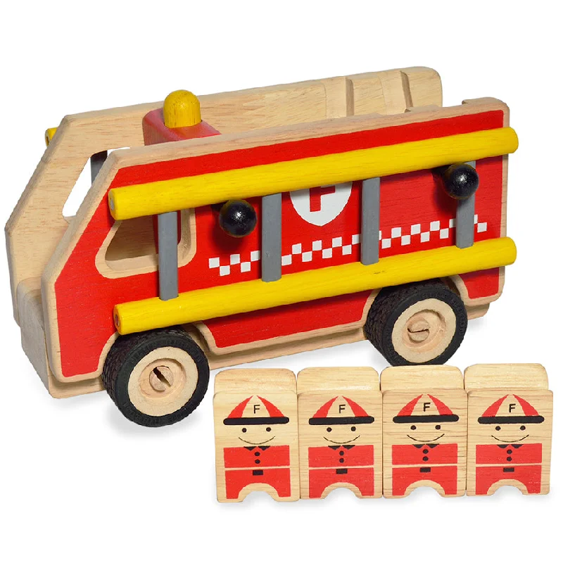 enchanting and magical wooden toys that spark the imagination                   Bass & Bass Firetruck Camion De Pompiers Acrobates