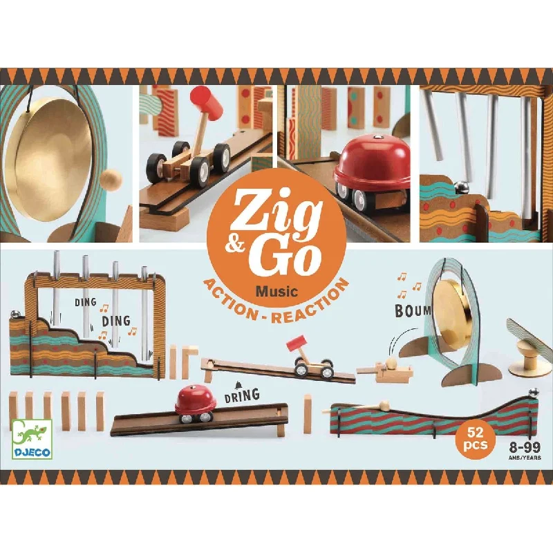 enchanting and magical wooden toys that spark the imagination                   Djeco zig & go - music 52 pcs