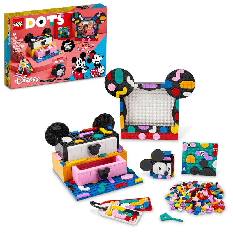 Offering a sense of nostalgia LEGOLEGO 41964 Dots Disney Mickey Mouse & Minnie Mouse Back To School Project Box
