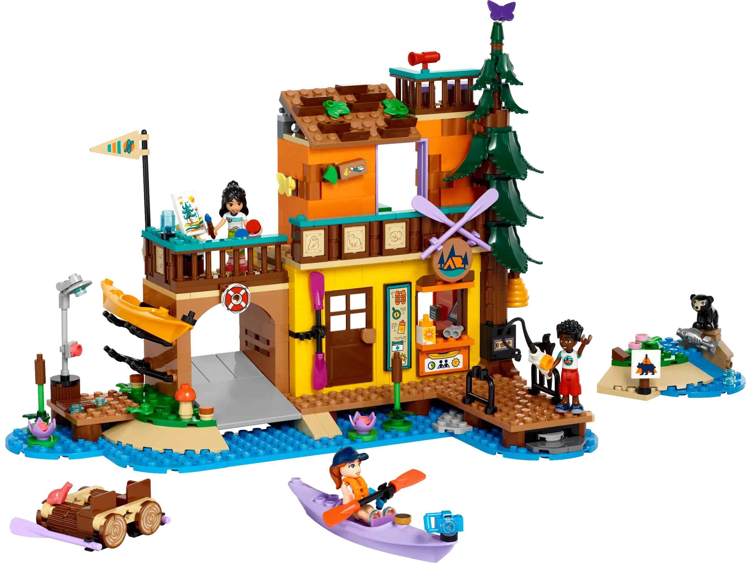 Seamlessly fitting LEGO connectionsLEGO 42626 Friends Adventure Camp Water Sports Building