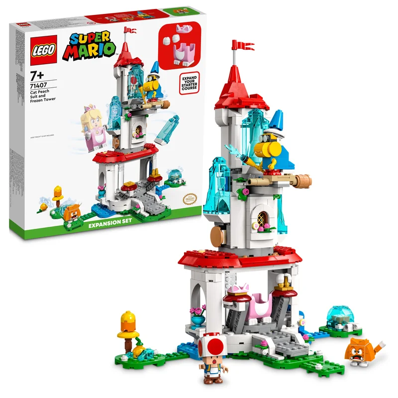 Promoting environmental awareness LEGOLEGO 71407 Super Mario Cat Peach Suit And Frozen Tower Expansion Set