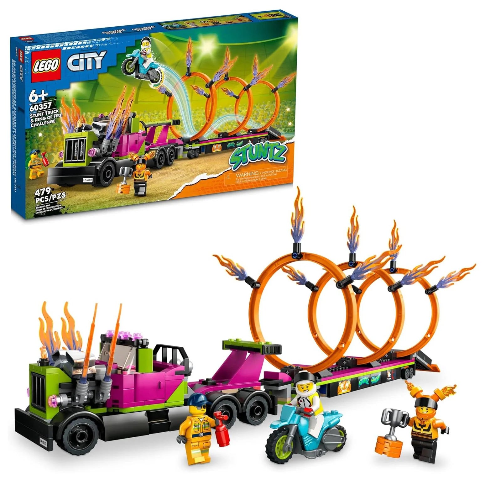 Offering a sense of nostalgia LEGOLEGO CITY 60357 Stunt Truck & Ring of Fire Challenge