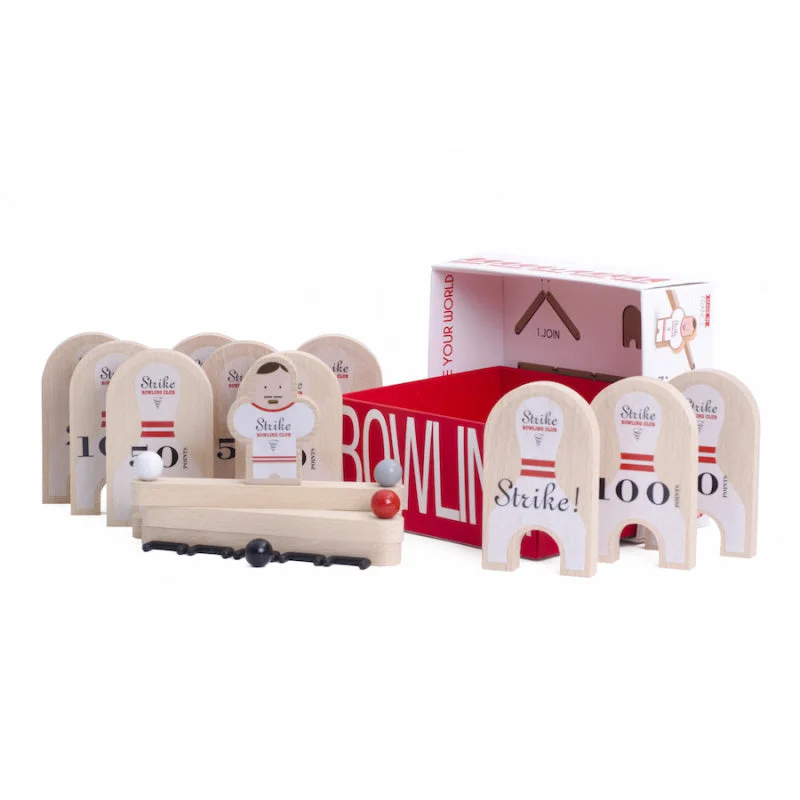 enchanting wooden toys that bring joy and happiness to children                   Les Jouets Libres Rouletabille Bowling Club