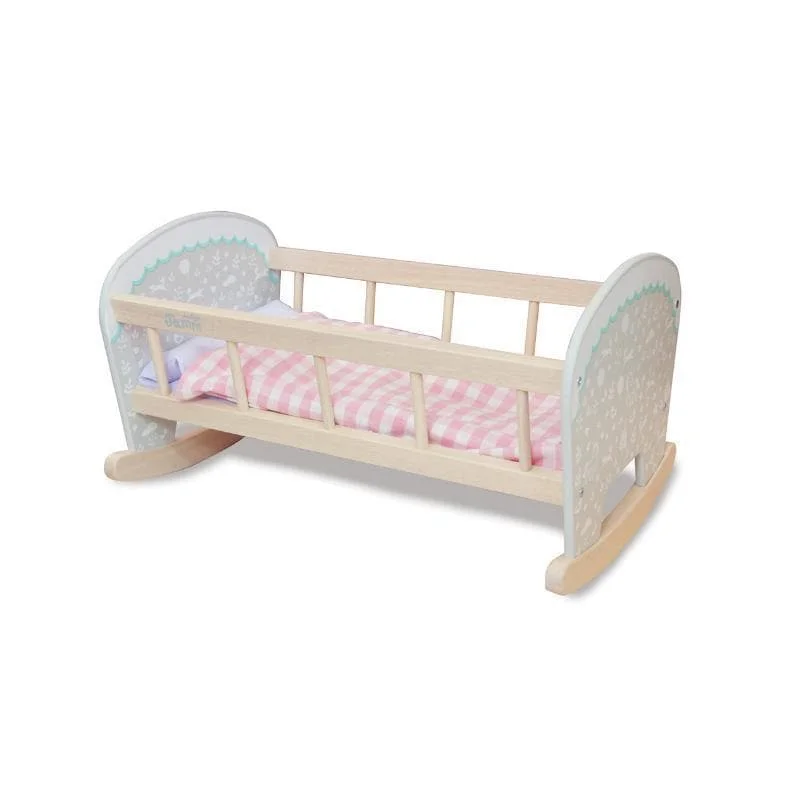 historically accurate and educational wooden toys that teach about cultures                   Petworth Cradle (with bedding)