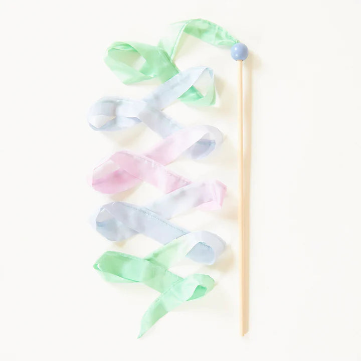 historically inspired wooden toys that teach history                   Sarah's Silks large robin's egg blue streamer
