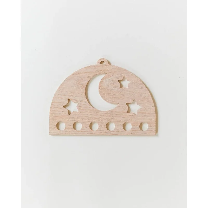 safe and appropriate wooden toys for young children                   Sarah's Silks wooden display - star