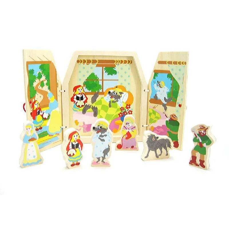 beautiful and detailed wooden toys that inspire creativity                   Storytelling Red Riding Hood