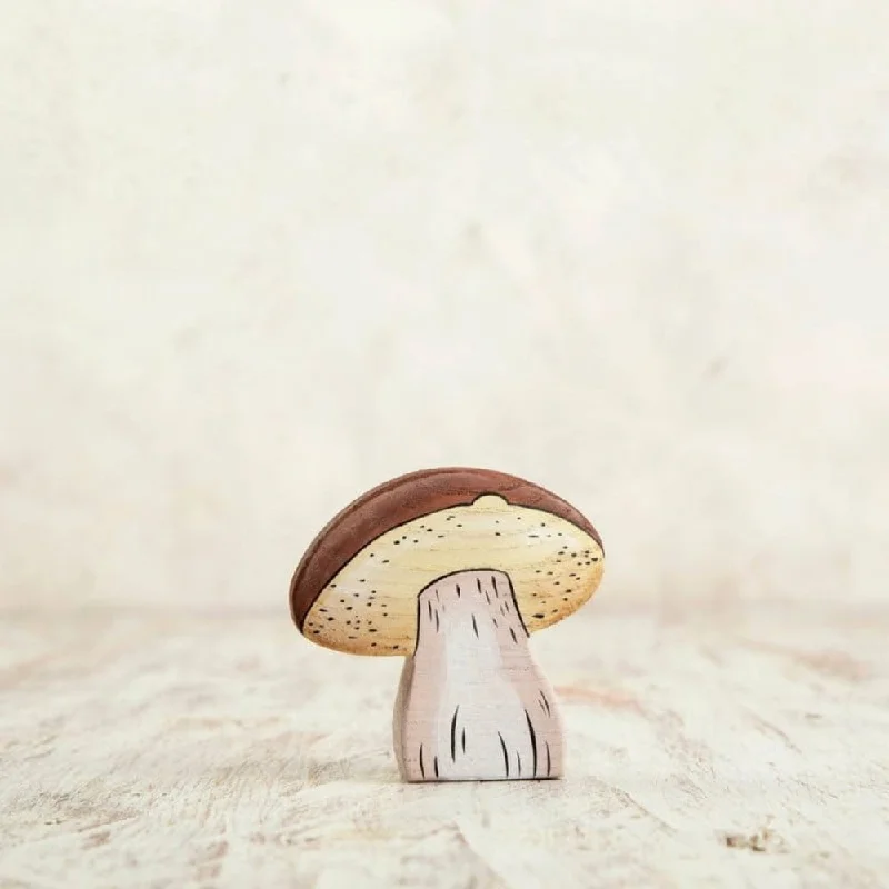 enchanting wooden toys that create lasting memories                   Wooden Caterpillar brown cap mushroom