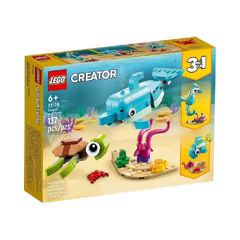 Offering educational value LEGOLEGO Creator 3-in-1 Dolphin and Turtle 31128 Building Kit (137 Pieces)