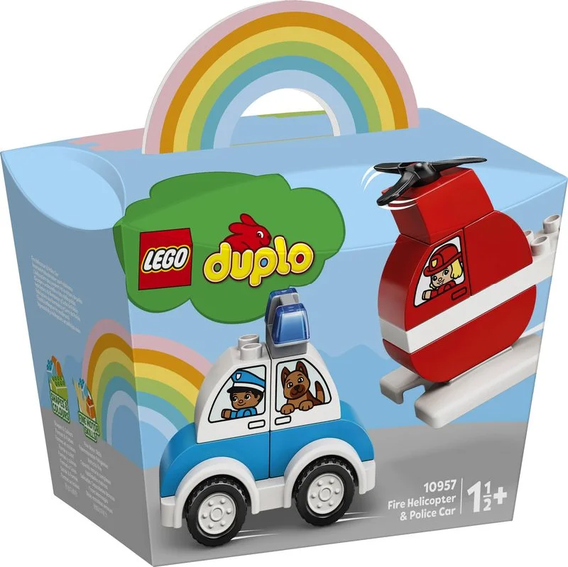 Inspiring problem-solving LEGO challengesLEGO 10957 Duplo Fire Helicopter & Police Car