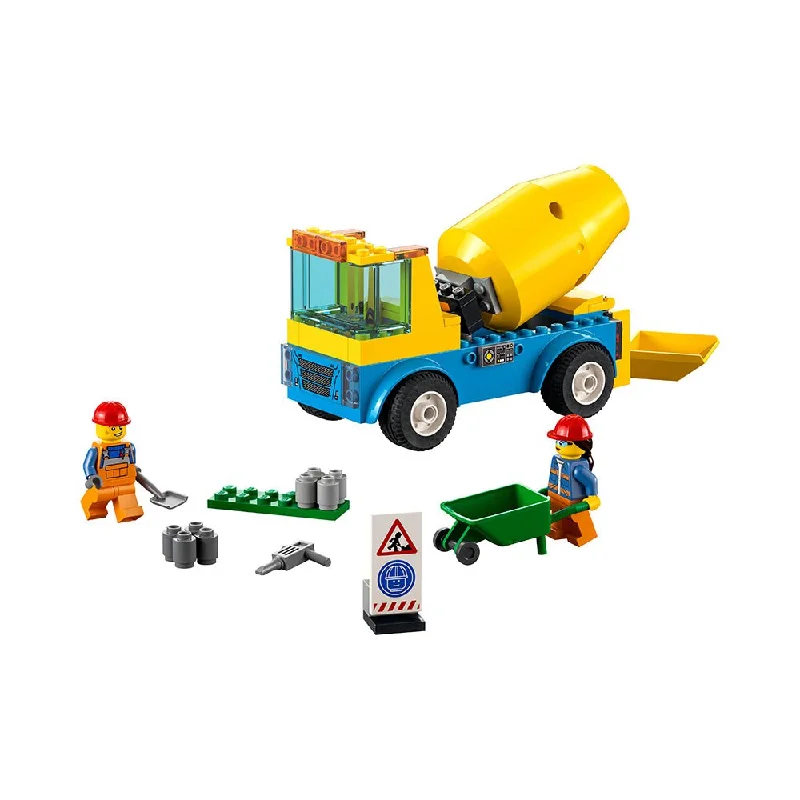 Precisely scaled LEGO miniaturesLEGO City Cement Mixer Truck 60325 Building Kit (85 Pieces)