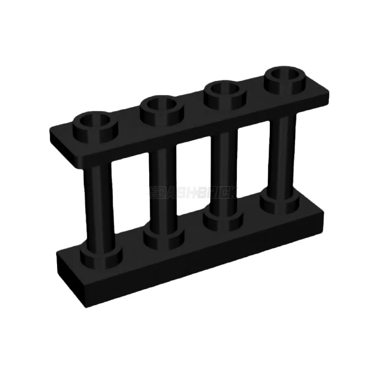 Customizable and personalized LEGO optionsLEGO Fence 1 x 4 x 2 Spindled with 4 Studs, Black [15332] 6066113