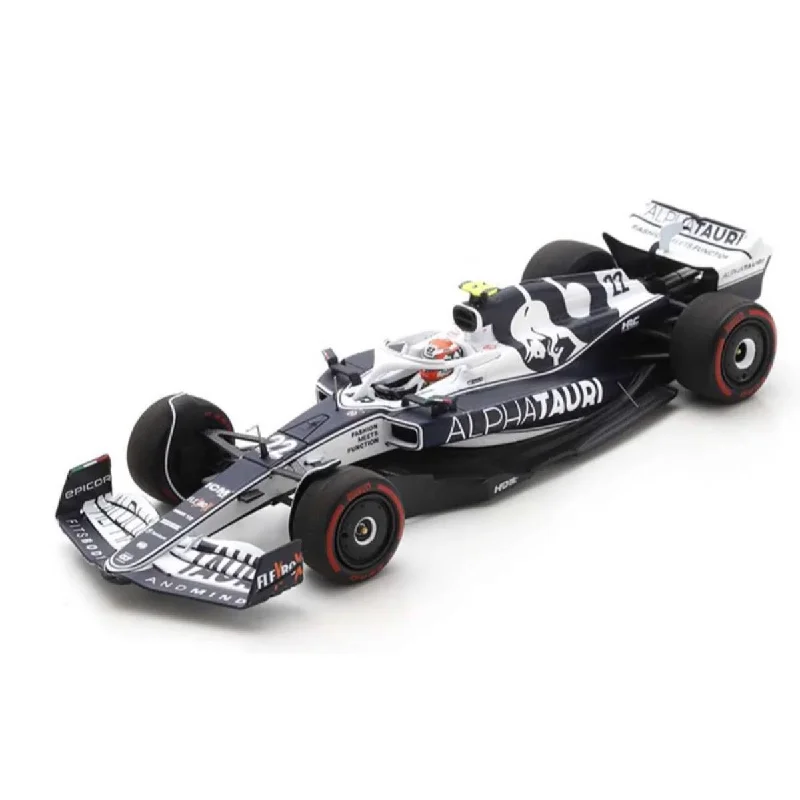 High-quality toy cars AlphaTauri AT03 No.22 Scuderia AlphaTauri - 8th Bahrain GP 2022 - Yuki Tsunoda - 1:43 Scale Resin Model Car