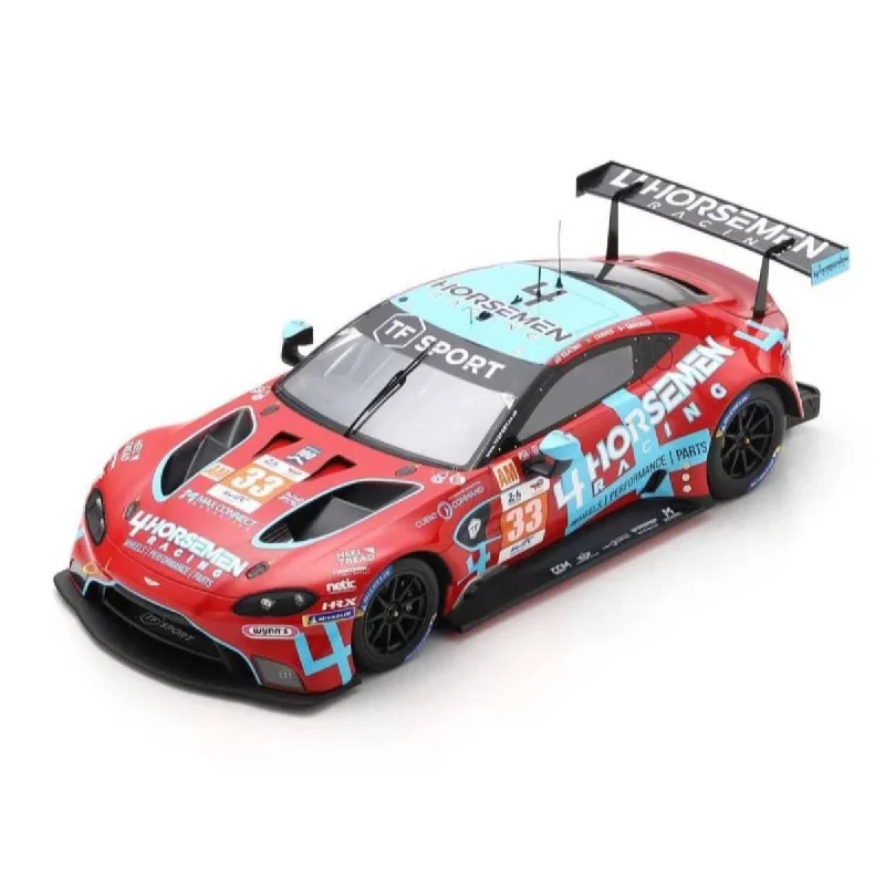 Durable toysAston Martin Vantage AMR No.33 TF Sport - Winner LMGTE Am 24H Le Mans 2022 - B. Keating - H. Chaves - M. SÃ¸rensen.  With Acrylic Cover - 1:18 Scale Resin Model Car