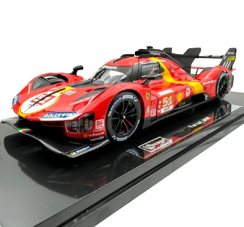 Durable toysBburago Ferrari 499P Af Corse Winner Le Mans 2023 Signature Die Cast #51 1/18 scale car