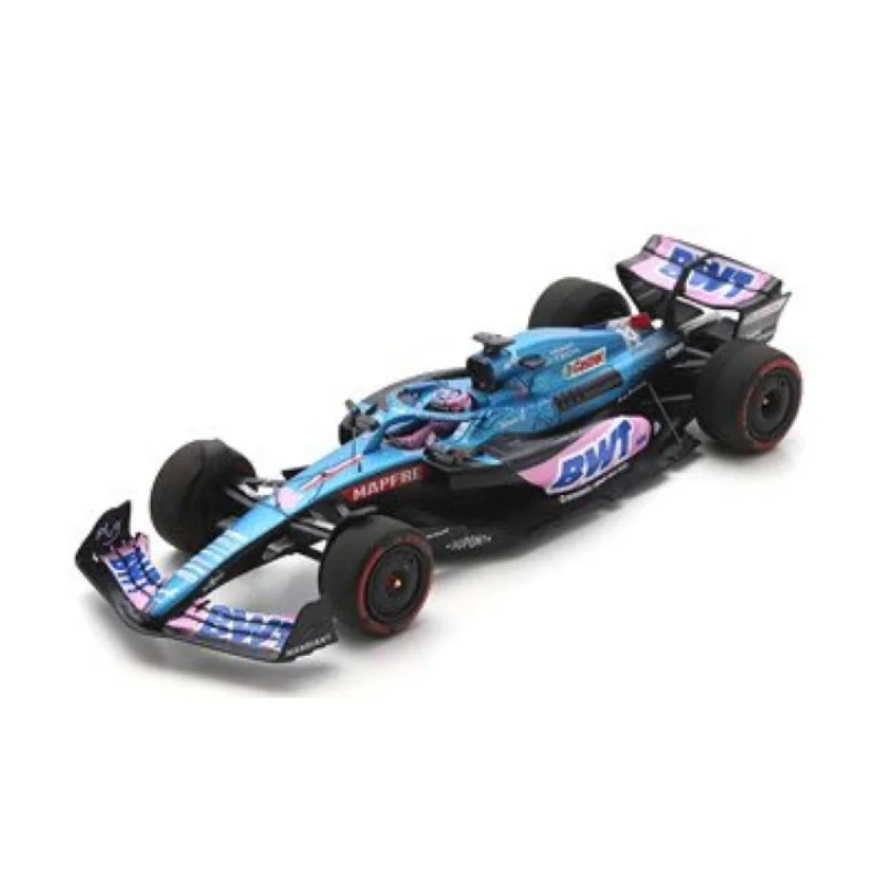 High-quality toy cars BWT Alpine A522 No.14 Alpine F1 Team - 5th Brazilian GP 2022 - Fernando Alonso - 1:43 Scale Resin Model Car