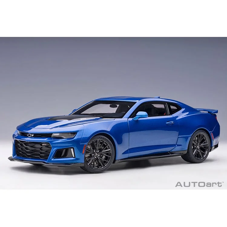 High-quality toy cars CHEVROLET CAMARO ZL1 2017 (HYPER BLUE METALLIC) - 1:18 Scale Composite Model Car