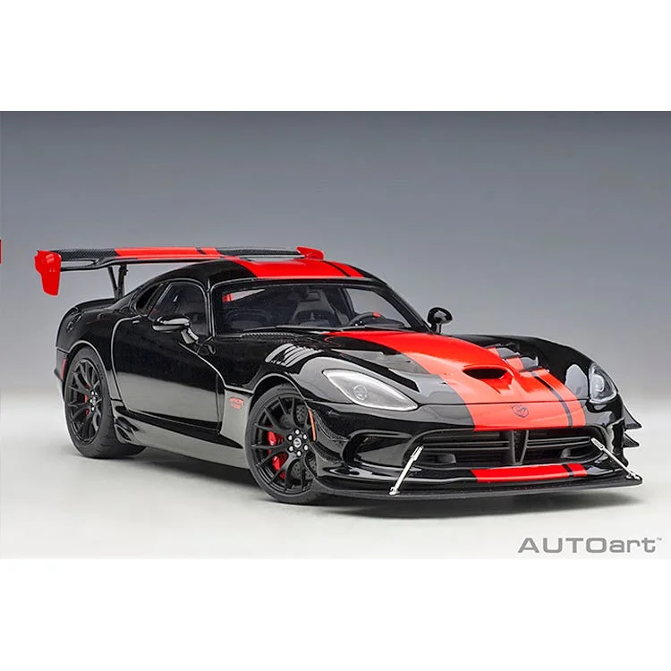 High-quality materials toys DODGE VIPER 1:28 EDITION ACR 2017 (VENOM BLACK W/ RED STRIPES) - 1:18 Scale Composite Model Car