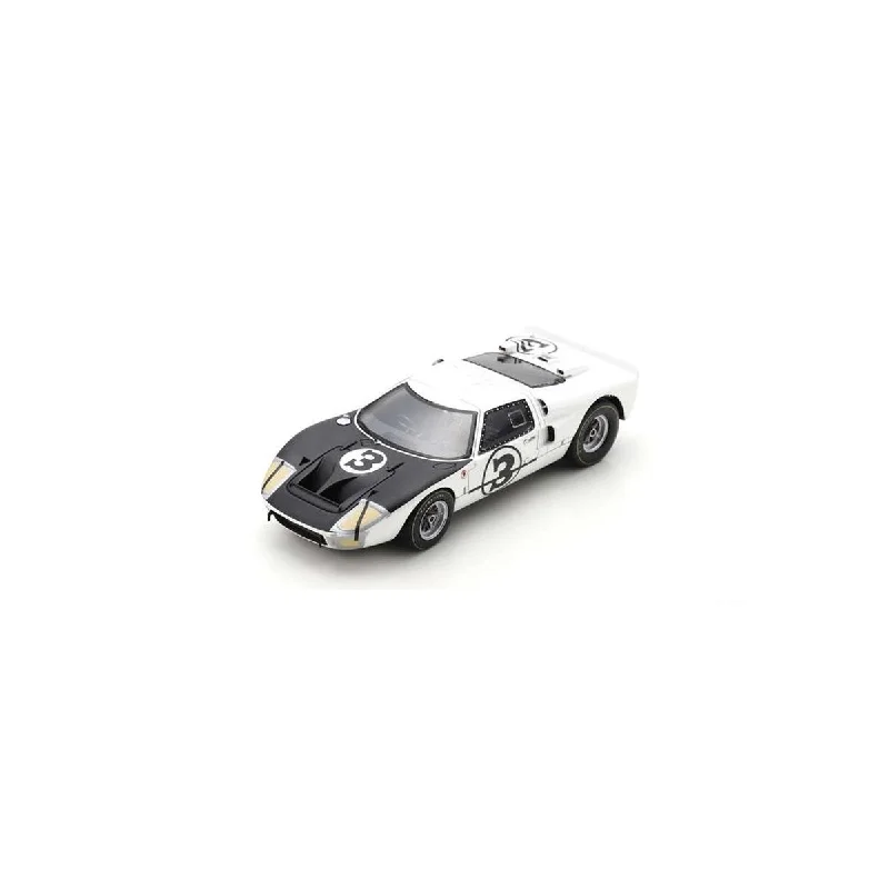 High-quality toy cars Ford GT40 Mk2 No.3 2th 12H Sebring 1966 - W. Hansgen - M. Donohue - Limited 500 - 1:43 Scale Resin Model Car