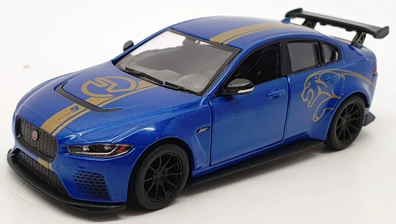 Realistic toy carsKinsmart 1/38 KT5416 - Jaguar XE SV Project Pull Back And Go - Met Blue