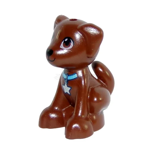 Intricate and intricate LEGO designsLEGO Animal - Dog, Puppy, Sitting, Black Nose, Collar [27986pb01]