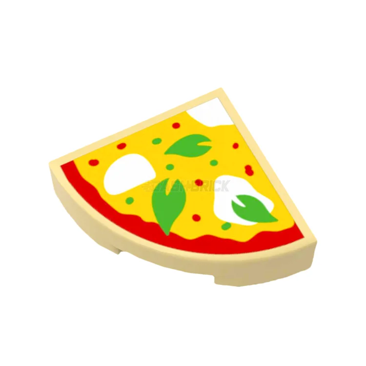 Gender-neutral LEGO toysLEGO Minifigure Food - Pizza Slice, Green Basil Leaves, White Mozzarella Cheese [25269pb030]