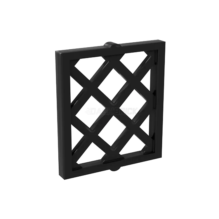 Family-friendly LEGO experiencesLEGO Pane for Window (Window Insert) 1 x 2 x 2 Lattice Diamond, Black [38320]