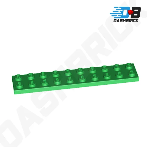 Encouraging imaginative storytelling LEGOLEGO Plate 2 x 10, Green [3832]