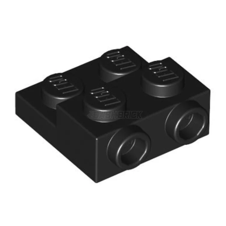 Creatively inspiring LEGOLEGO Plate, Modified 2 x 2 x 2/3 with 2 Studs on Side, Black [99206] 6052126