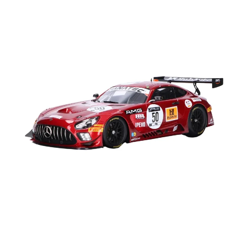 Realistic toy carsMercedes-AMG GT3 No.50 Hub Auto - 24H Spa 2021 - N. Catsburg - M. Buhk - M. Gotz - 1:18 Scale Model Car