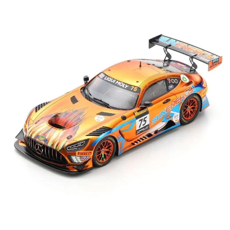 Durable toysMercedes-AMG GT3 No.75 SunEnergy 1 Racing - Winner Bathurst 12H 2022 - L. Stolz - J. Gounon - K. Habul - M. Konrad.  Limited 1200.  With Acrylic Cover - 1:18 Scale Resin Model Car