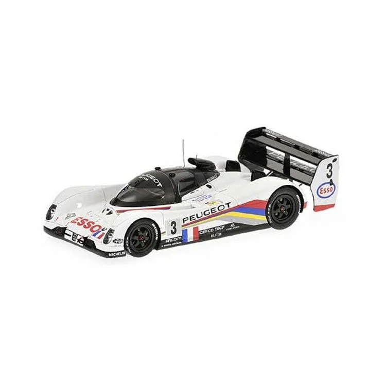 High-quality toy cars Peugeot 905 No.3 Winner 24H Le Mans 1993 - E. Helary - C. Bouchut - G. Brabham - With Acrylic Cover - 1:18 Scale Resin Model Car